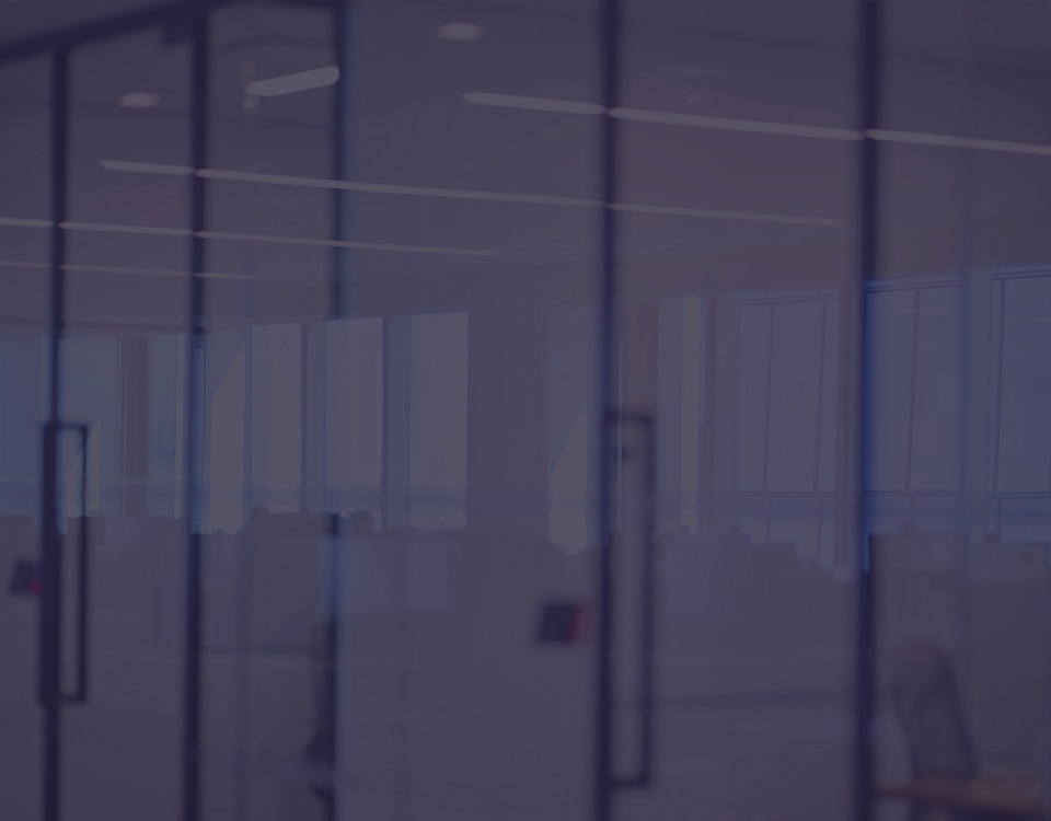 Glass paned conference room